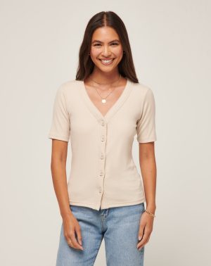 Out Late Cloud Rib Top