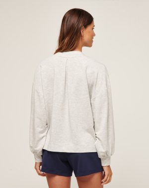 Cloud Terry Vneck Top