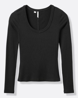 Cloud Rib Long Sleeve Top