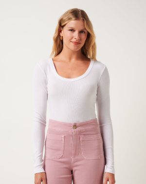 Cloud Rib Long Sleeve Top