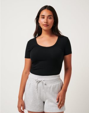 Cloud Rib Short Sleeve Top