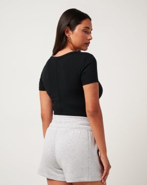 Cloud Rib Short Sleeve Top