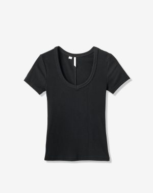 Cloud Rib Short Sleeve Top