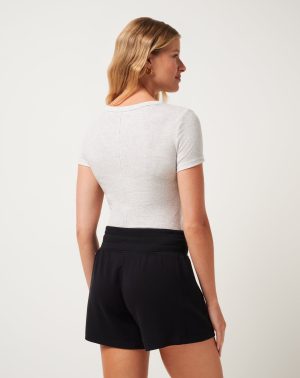 Cloud Rib Short Sleeve Top