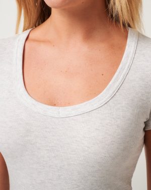 Cloud Rib Short Sleeve Top