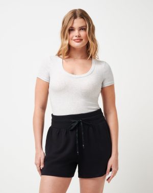 Cloud Rib Short Sleeve Top