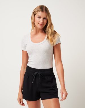 Cloud Rib Short Sleeve Top