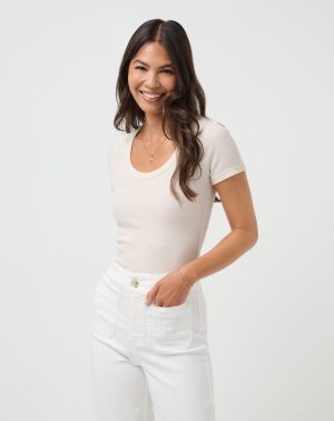 Cloud Rib Short Sleeve Top