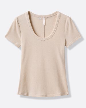 Cloud Rib Short Sleeve Top