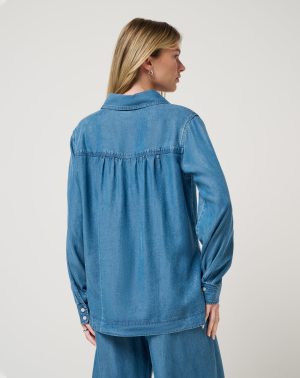 Chambray Button Down Long Sleeve