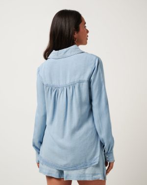Chambray Button Down Long Sleeve