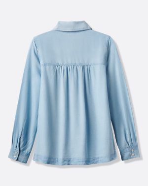 Chambray Button Down Long Sleeve