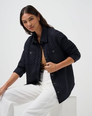 Diamond Quilted Shacket