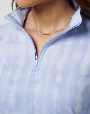 Featherweight Printed Zip Quarter Zip