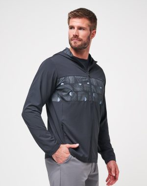 Tech Hoodie Striped Full Zip