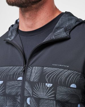 Tech Hoodie Striped Full Zip