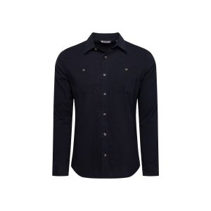 Cloud Flannel Button-Up