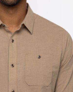 Cloud Flannel Button-Up