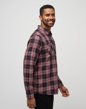 Cloud Flannel Plaid Button-Up