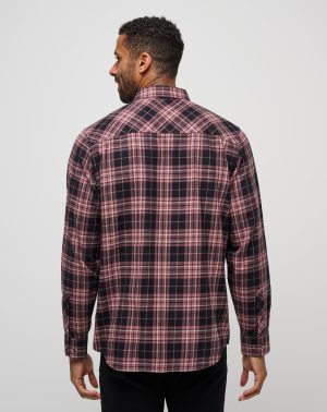 Cloud Flannel Plaid Button-Up