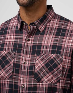 Cloud Flannel Plaid Button-Up