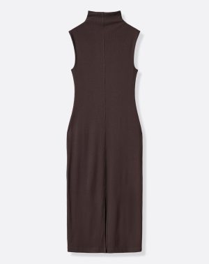 Cloud Rib Mock Neck Dress