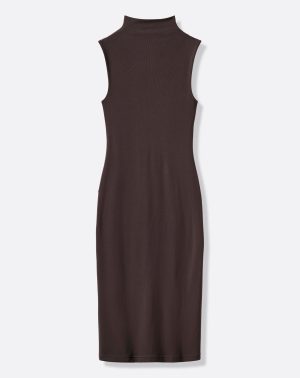 Cloud Rib Mock Neck Dress