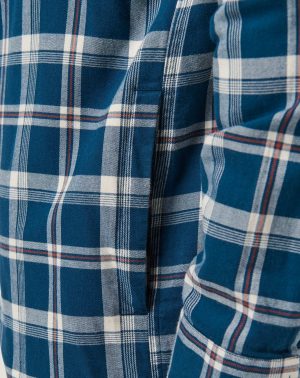 Cloud Flannel Hooded Button-Up