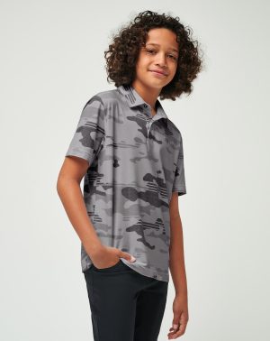 Heater Camo Youth Polo